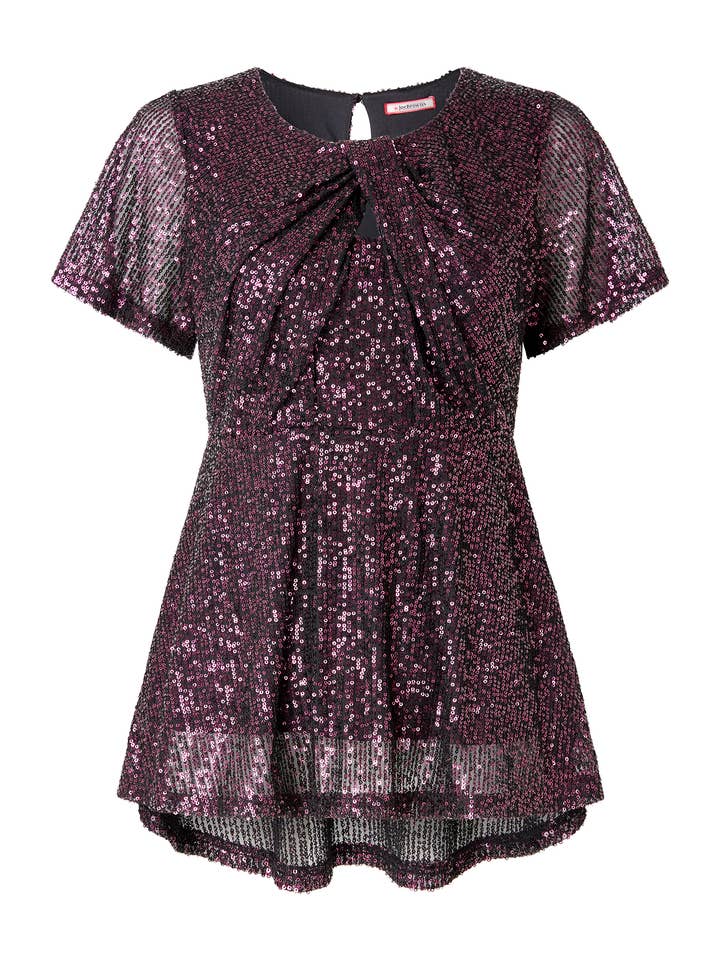 Berry Sparkle Season Sequined Top for wholesale on Faire1
