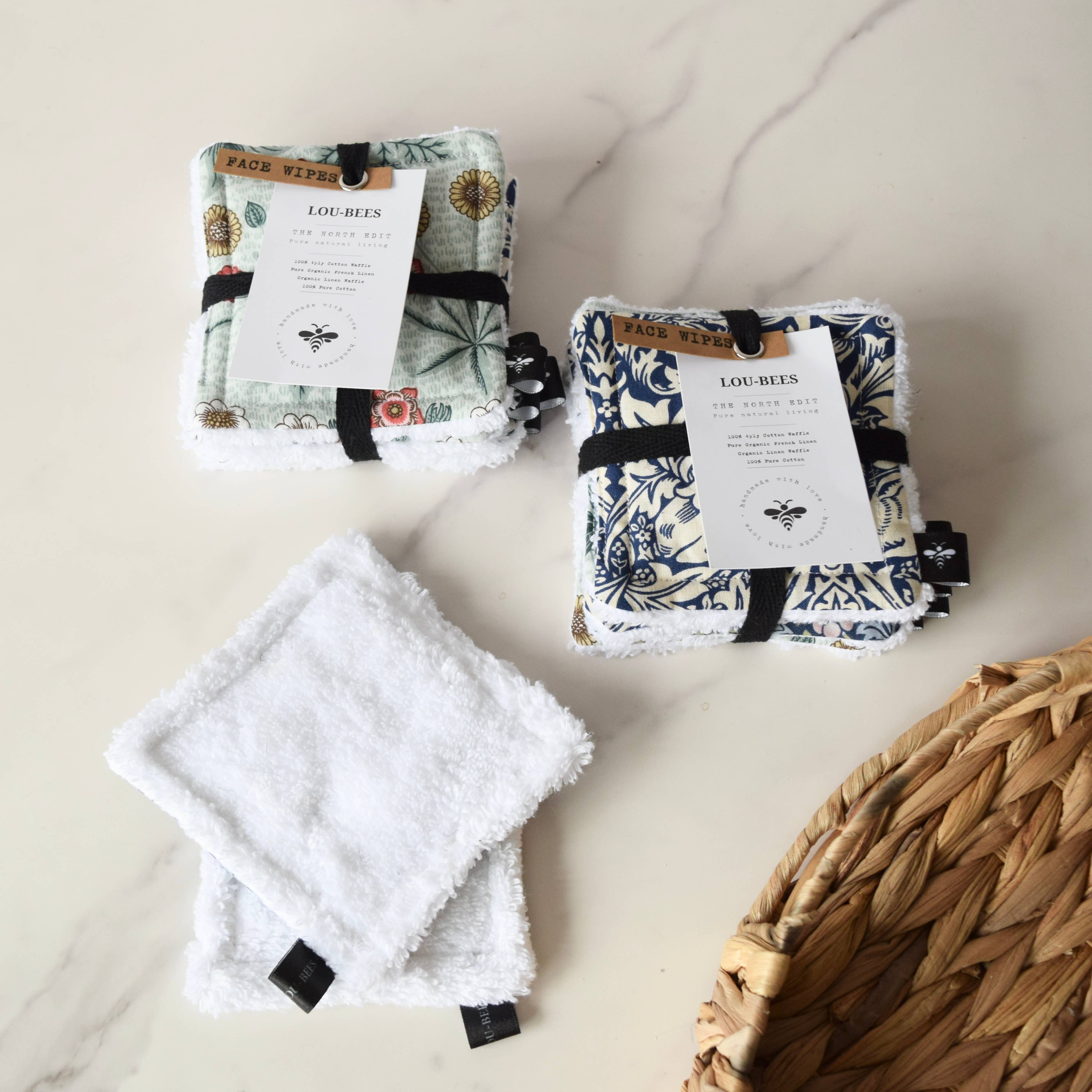 Lou Bees – wholesale Ansikts- och kroppsservetter – Lou-bees The North Edit | Återanvändbara ansiktsservetter, 5-pack5