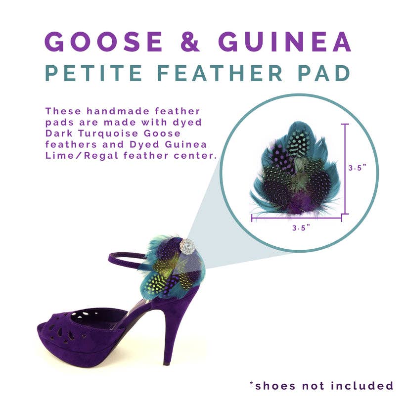 Zucker Feather Products – Großhandel Federn – Goose & Guinea Federkissen, klein, dunkles Aquamarinblau, Limettengrün, Regal4