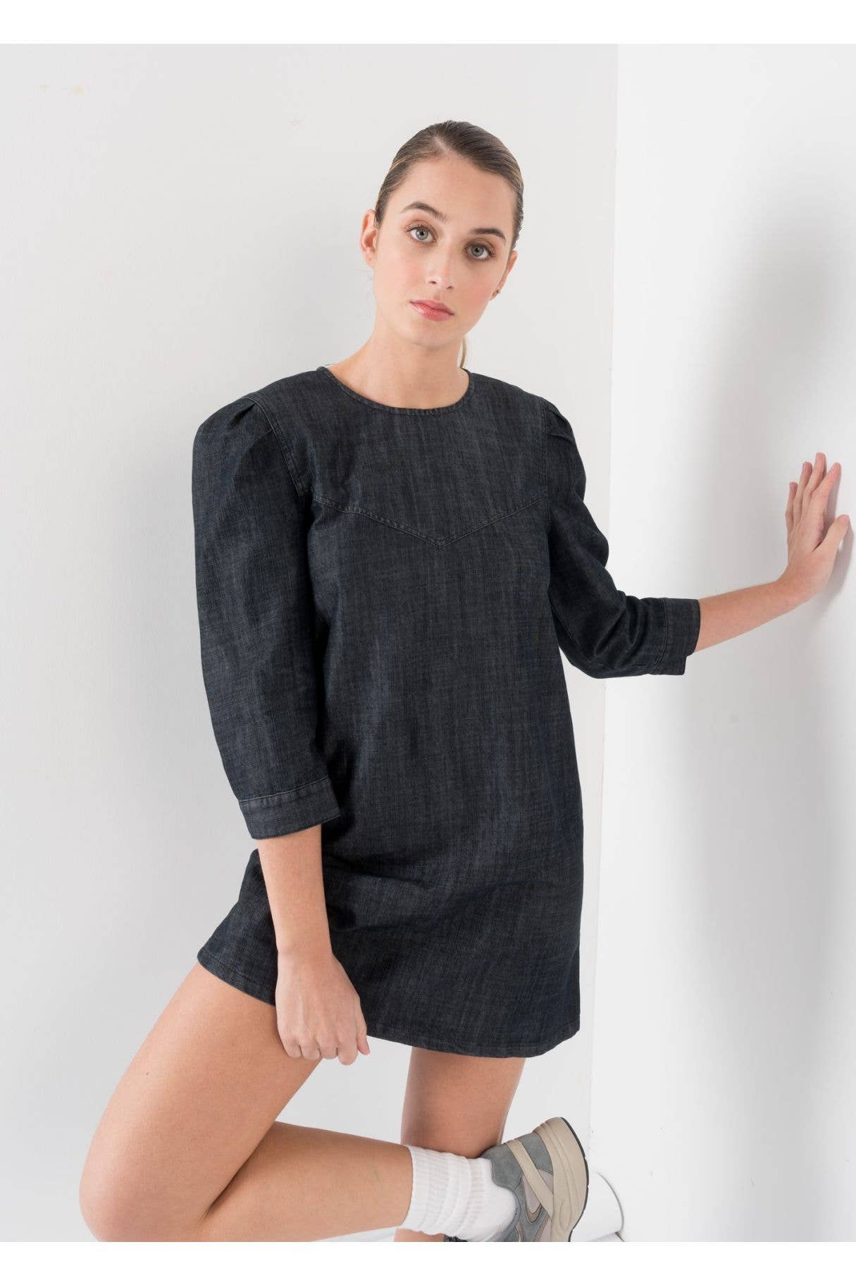 Svart Kavajklänning i denim för wholesale på Faire1