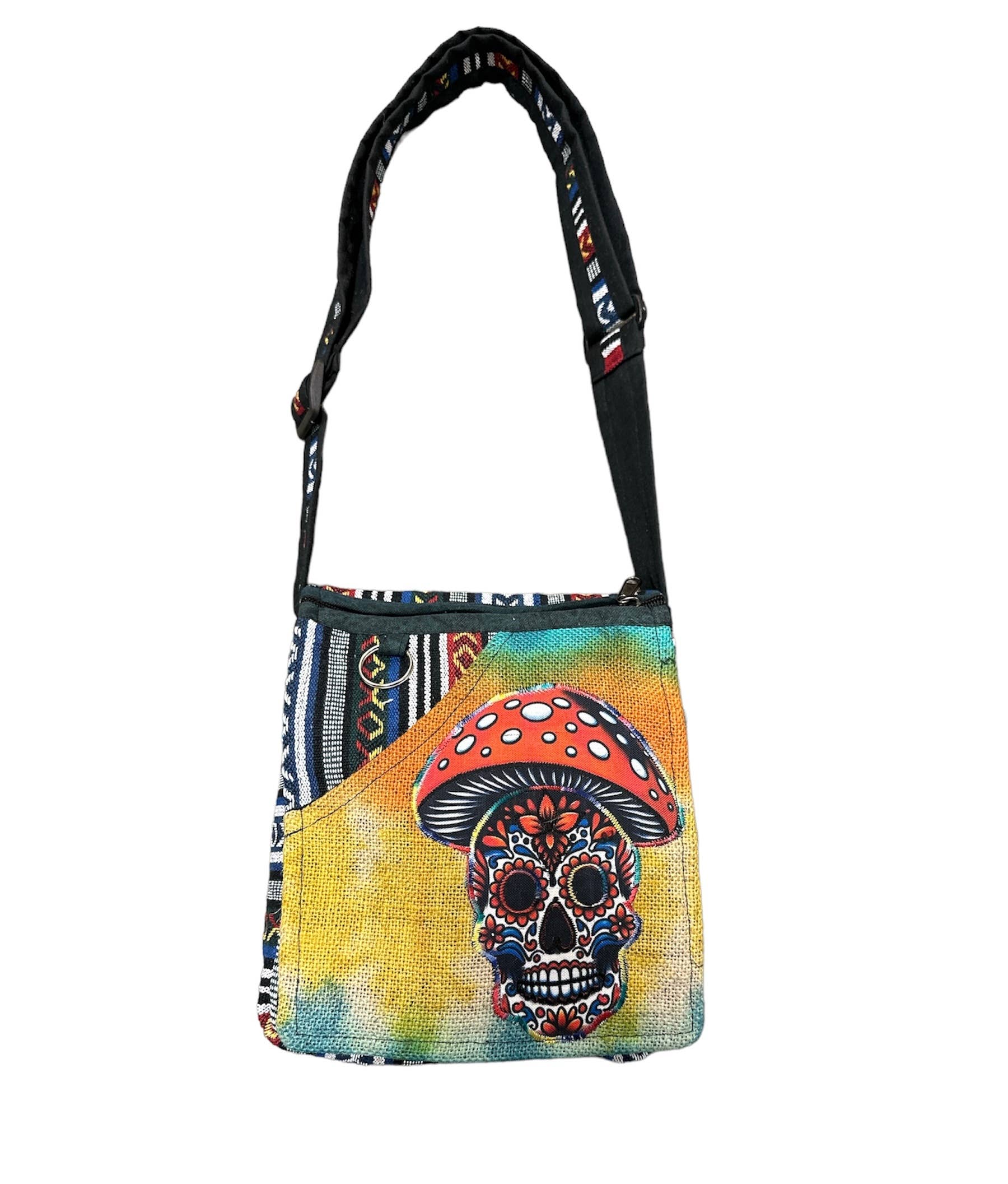 Rising International Inc - Wholesale Crossbody bag – Women's - Mushroom on Sugar Skull Mini File Bag RIB3004