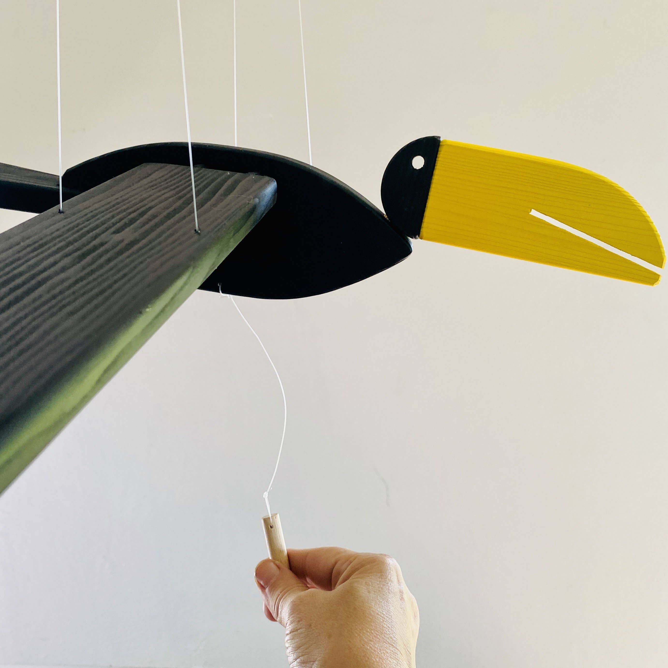Mrozci - Wholesale Mobile - Wooden Flying Crow Mobile - Halloween Decoration7