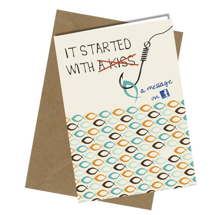 #875 Message On Facebook for wholesale by Close to the Bone Greeting Cards and Gifts