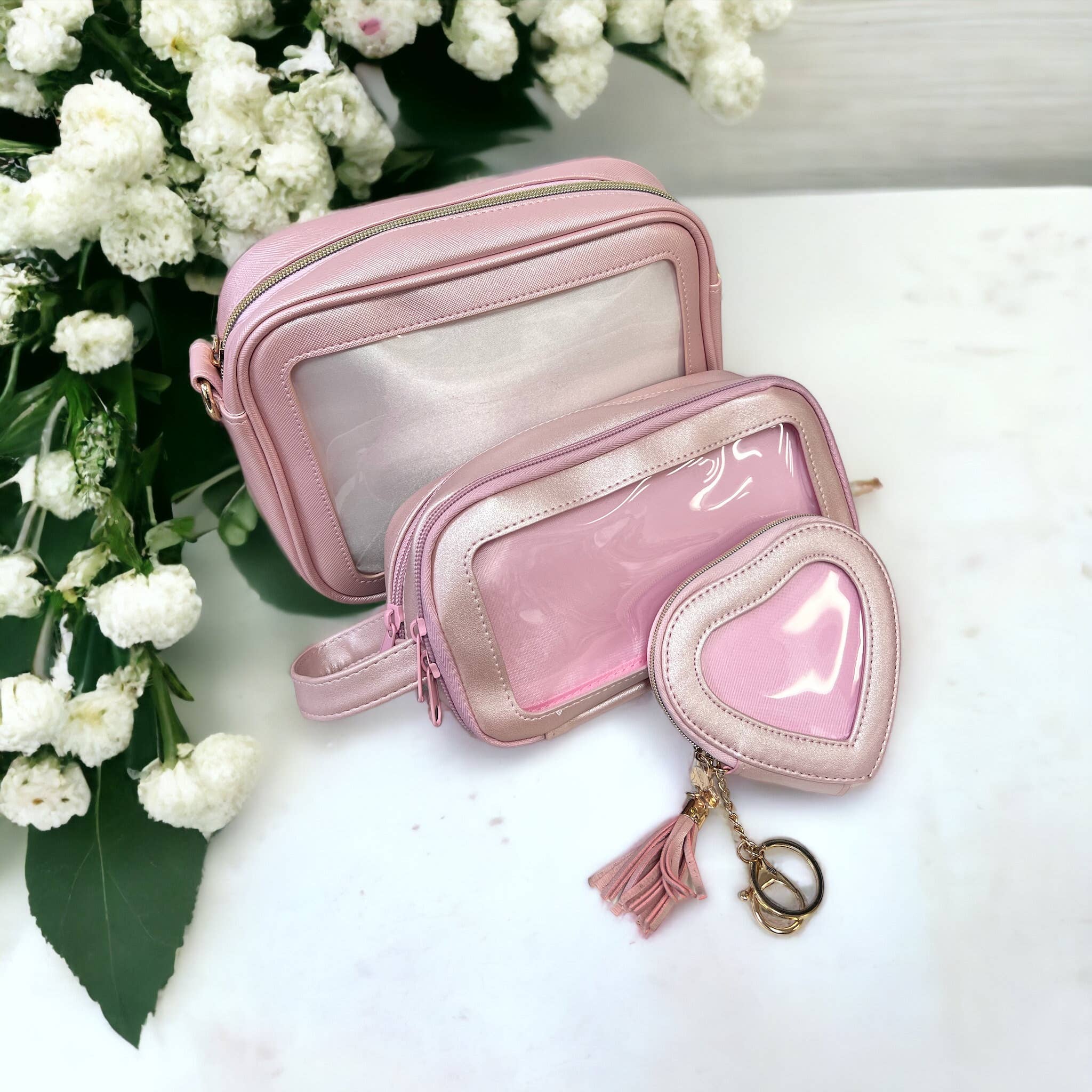 zizi&me - Vente Étuis/trousses à crayons - Pochette de rangement ITA avec fenêtre en vinyle transparent pour afficher les broches6