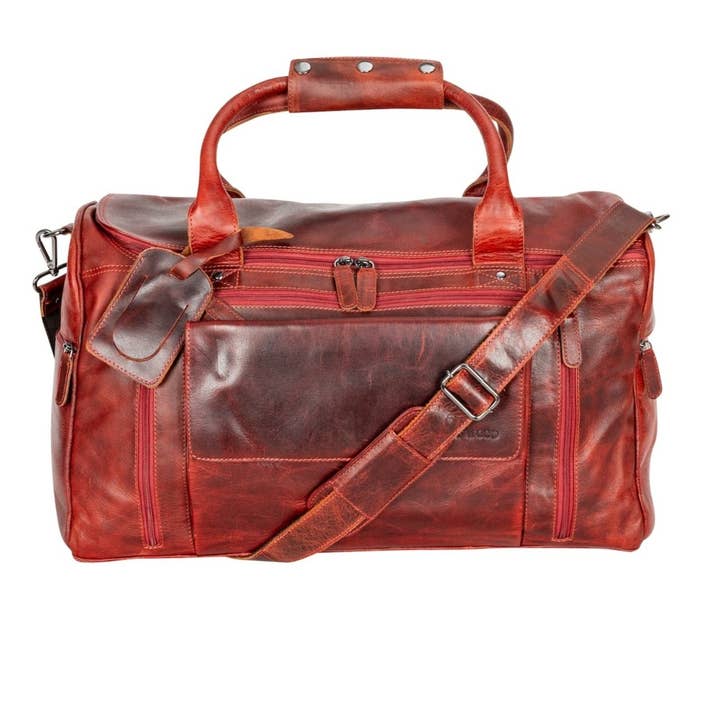 Greenwood Leather - Wholesale Weekender Bag - Men's - Large Leather Weekender Bag - Casual Vintage Look1