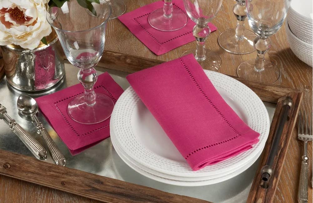 Fennco Styles - Wholesale Dinner & Cloth Napkin - Hemstitch Border 18-Inch Dinner Napkin6
