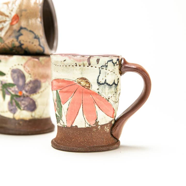 Alec Hoogland Ceramics - Wholesale Coffee Mug - Artist Choice Floral Espresso Mug1