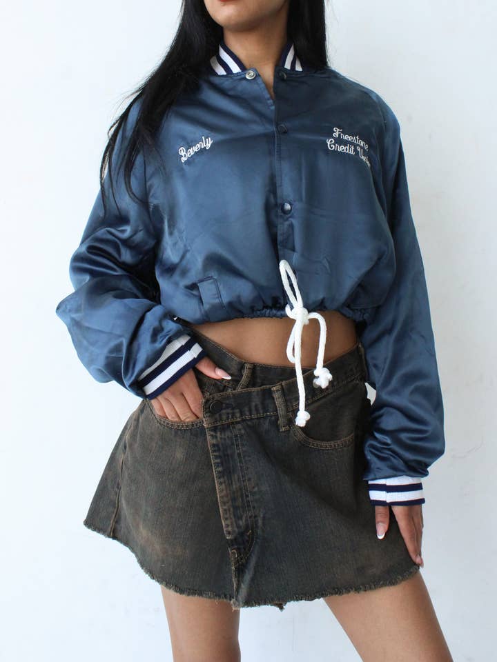 Cross Closure Over Dyed Denim Mini Skirt Bundle for wholesale by American Recycled Clothing