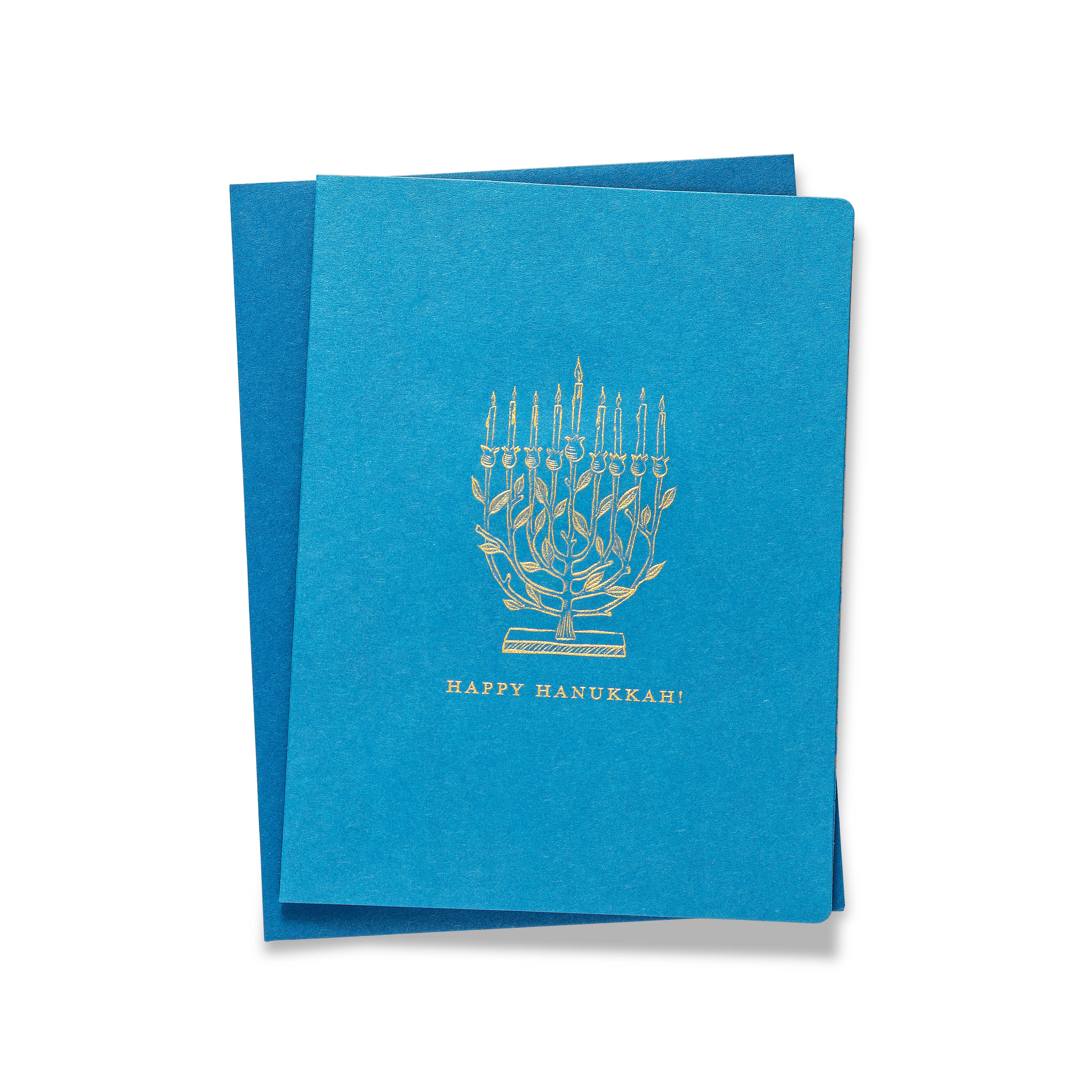 Color Box Design & Letterpress - Wholesale Hanukkah Card - Hanukkah Menorah | Engraved Greeting Card | Holiday0
