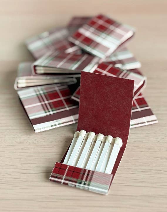 Mixie Market - Wholesale Matches - Tartan Plaid Matchbooks | 12 pk