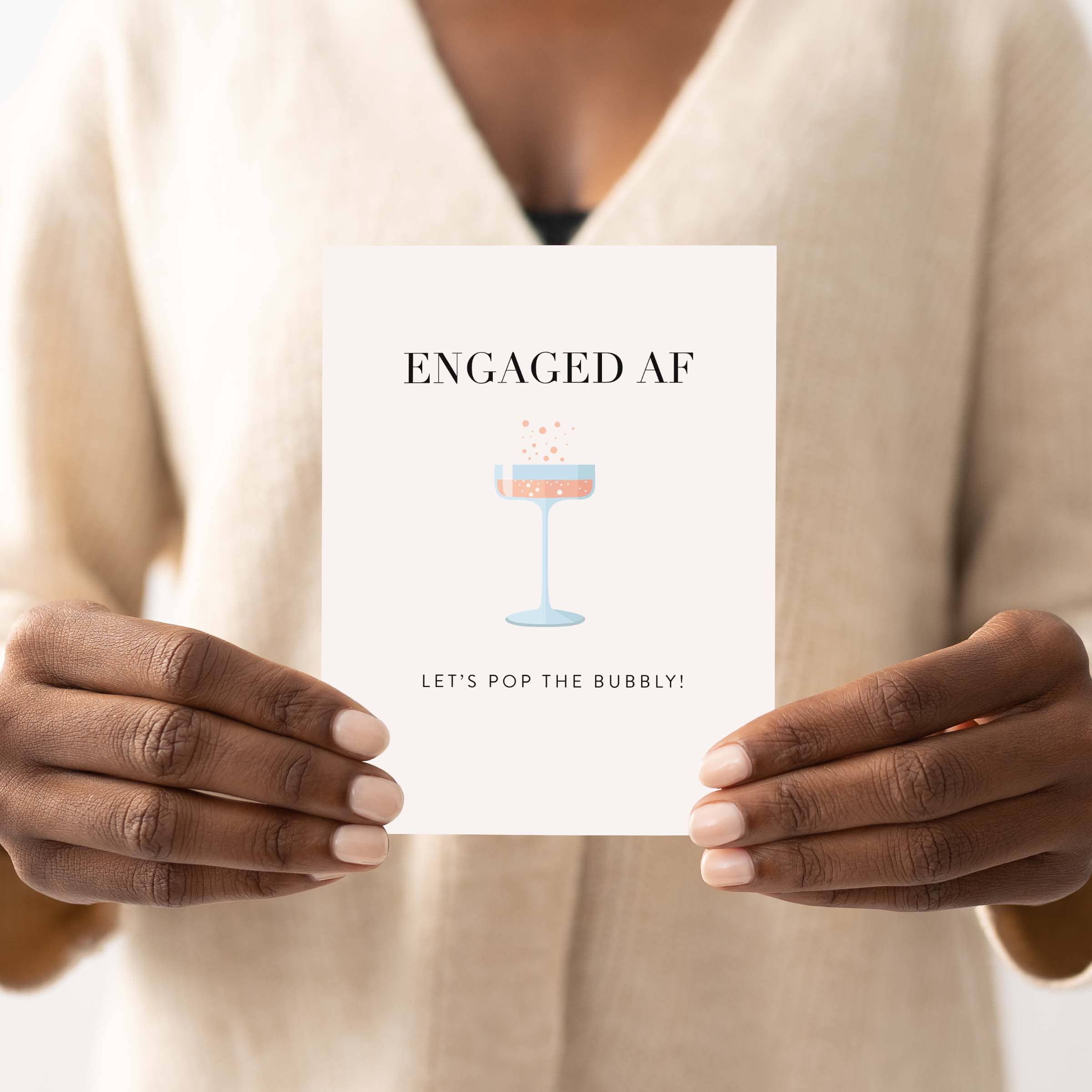 Blú Rose - Wholesale Engagement Card - Engaged AF Greeting Card 3