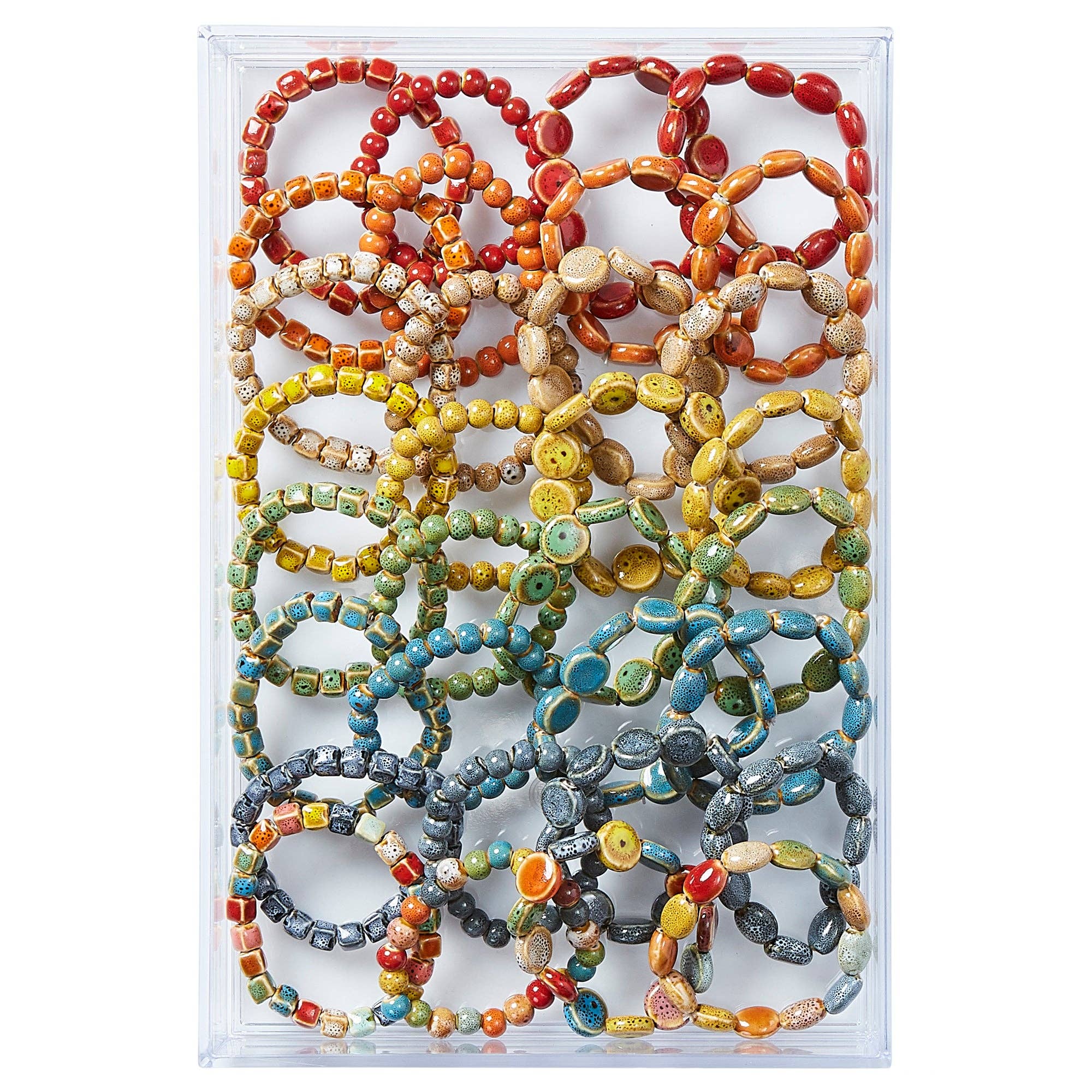 Hadley Wren - Wholesale Beaded Bracelet - All Shapes & Colors Clay Mini Bracelets - Assorted 24 Pack2