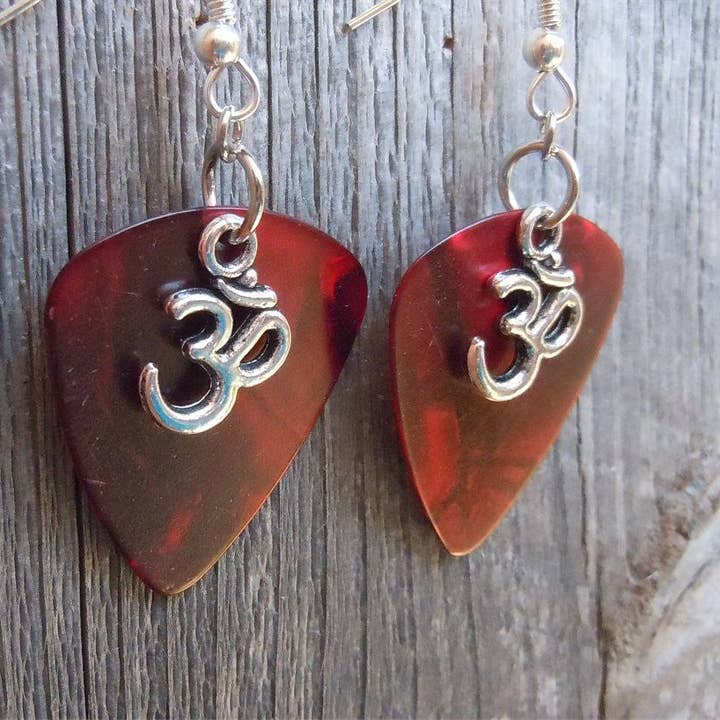 Simply Raevyn - Wholesale Dangle Earrings - Ohm Charm Guitar Pick Earrings7