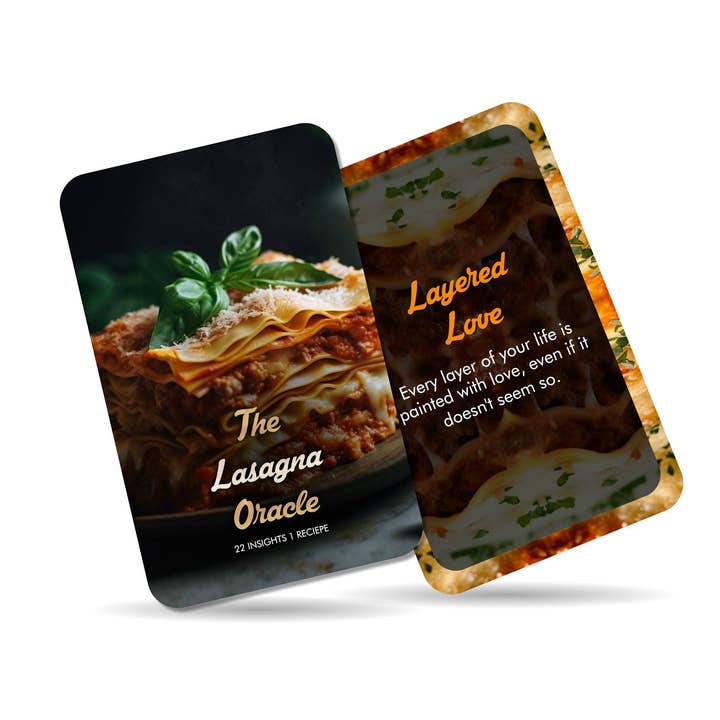 Ibiza Tarot USA - Wholesale Tarot Cards - The Lasagna Oracle - Twenty Two insights and One recipe1