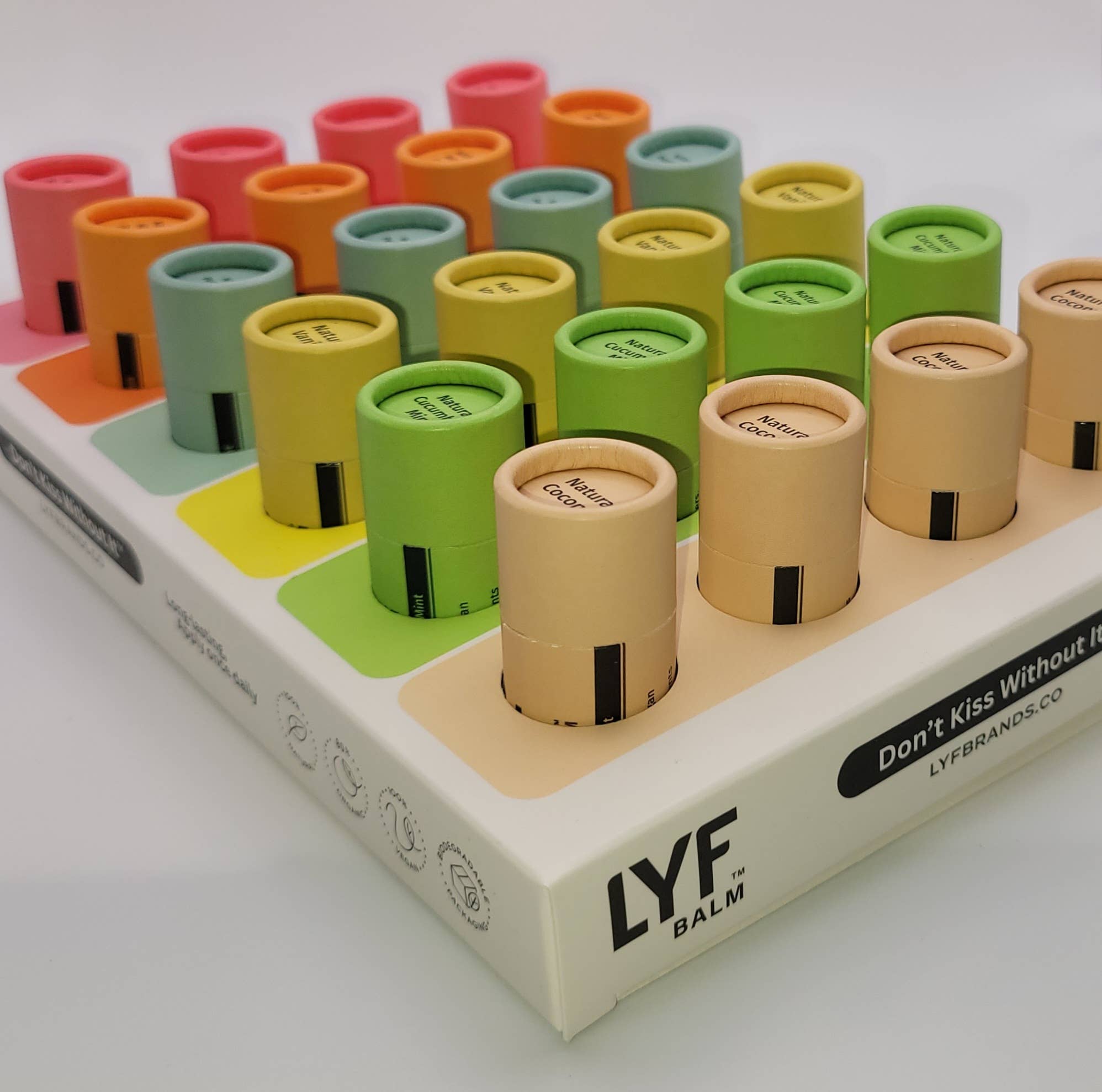 LYF BRANDS - Wholesale Lip Balm - LYF Balm - Lux Natural Lip Balm - 24-units (colors stand)4