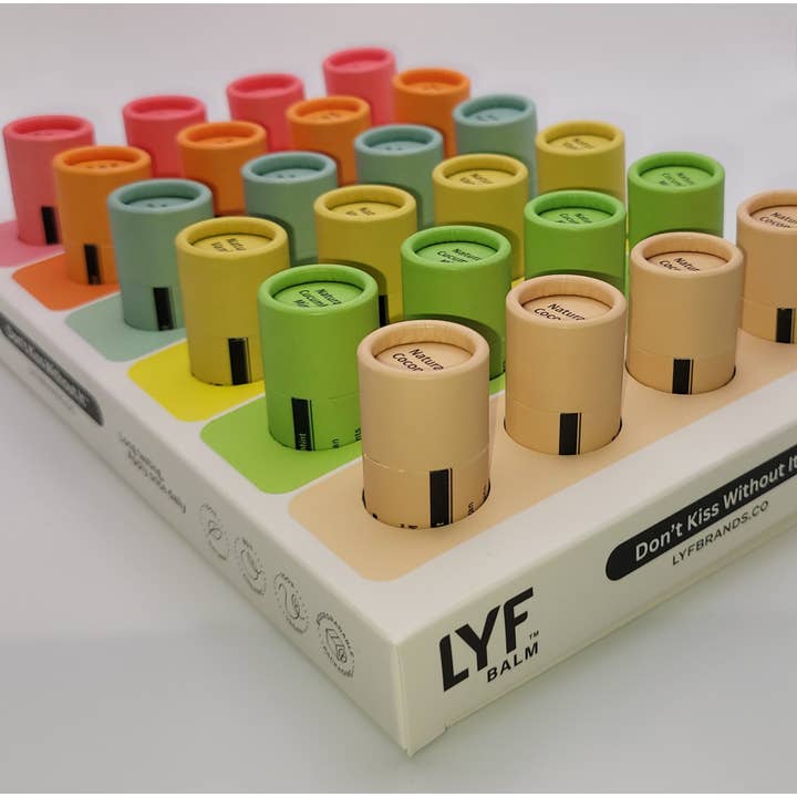 LYF BRANDS - Wholesale Lip Balm - LYF Balm - Lux Natural Lip Balm - 24-units (colors stand)4