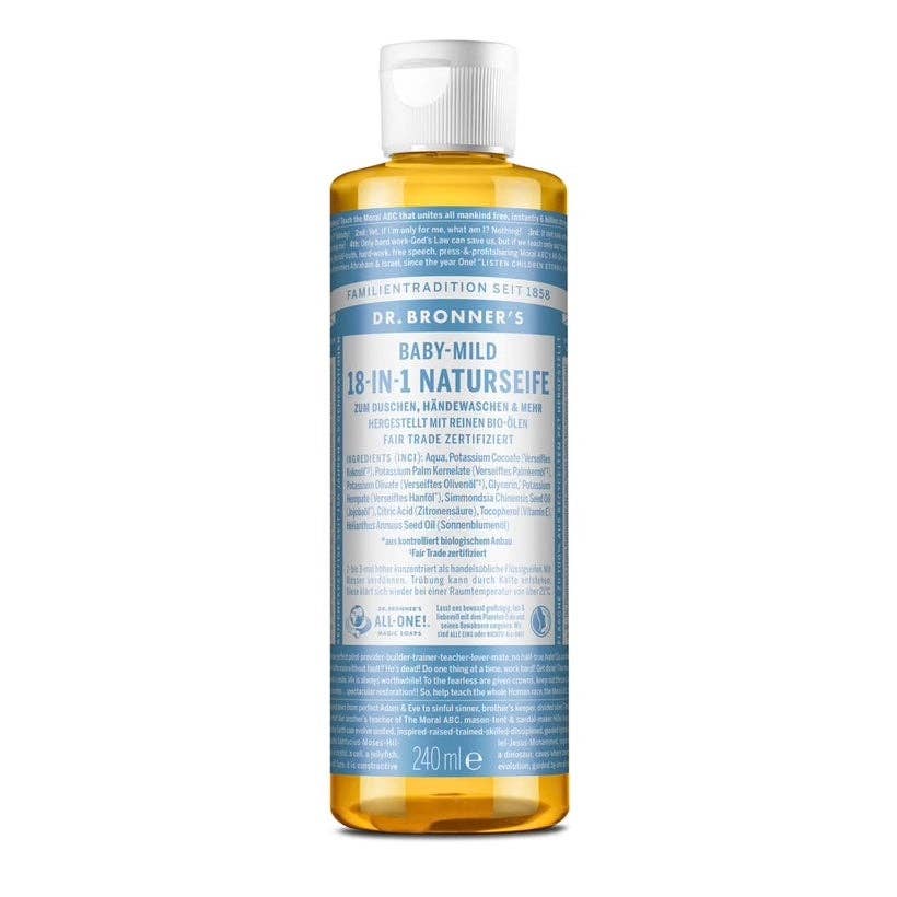 Seifen-Shop – wholesale Duschtvål – Barn och baby – Baby Mild (Neutral-Mild) Flytande Tvål - 18-i-1 Naturlig Tvål, 240 ml0