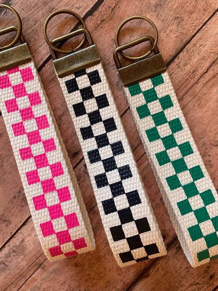 Porte-clés en damier/Porte-clés Porte-clés pour la vente par The Shy Sunflower