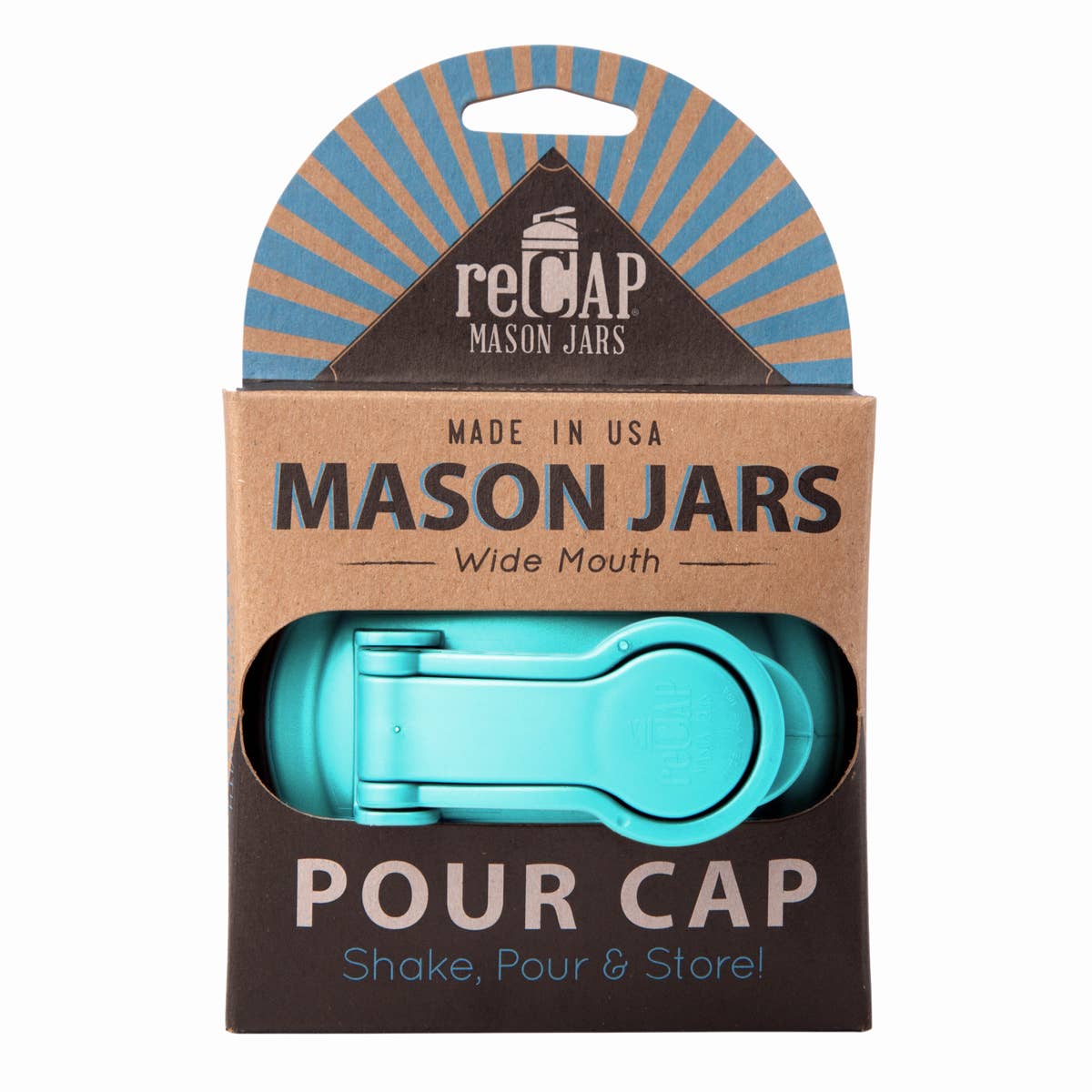 reCAP Mason Jars - Vente Couvercle de boisson - Couvercle verseur pour pot Mason, par reCAP® - Lot de 128