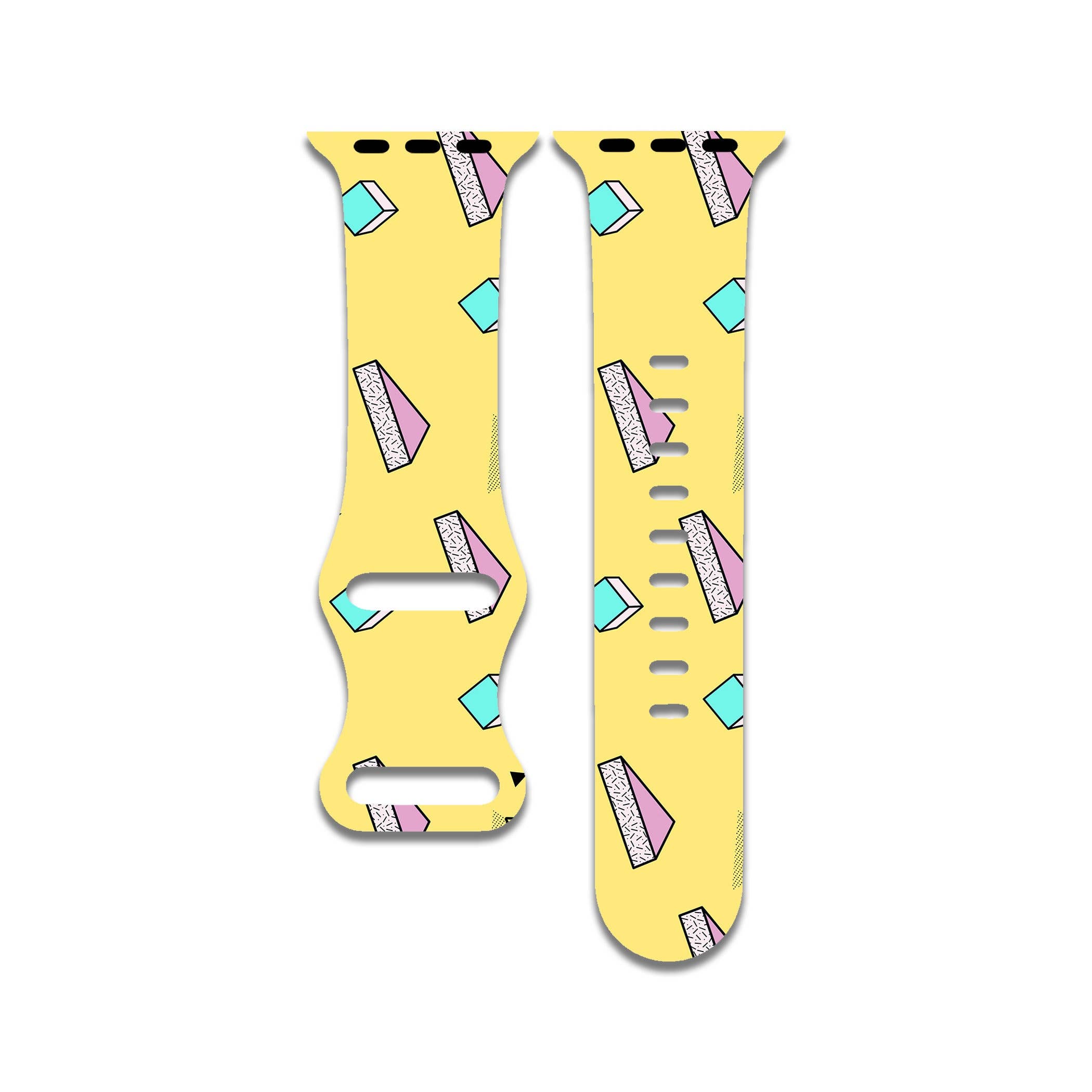 The Printed Llama – Pulseira de relógio - Mulher por atacado – Pulseira colorida abstrata para Apple Watch Series 1-9, SE, Ultra