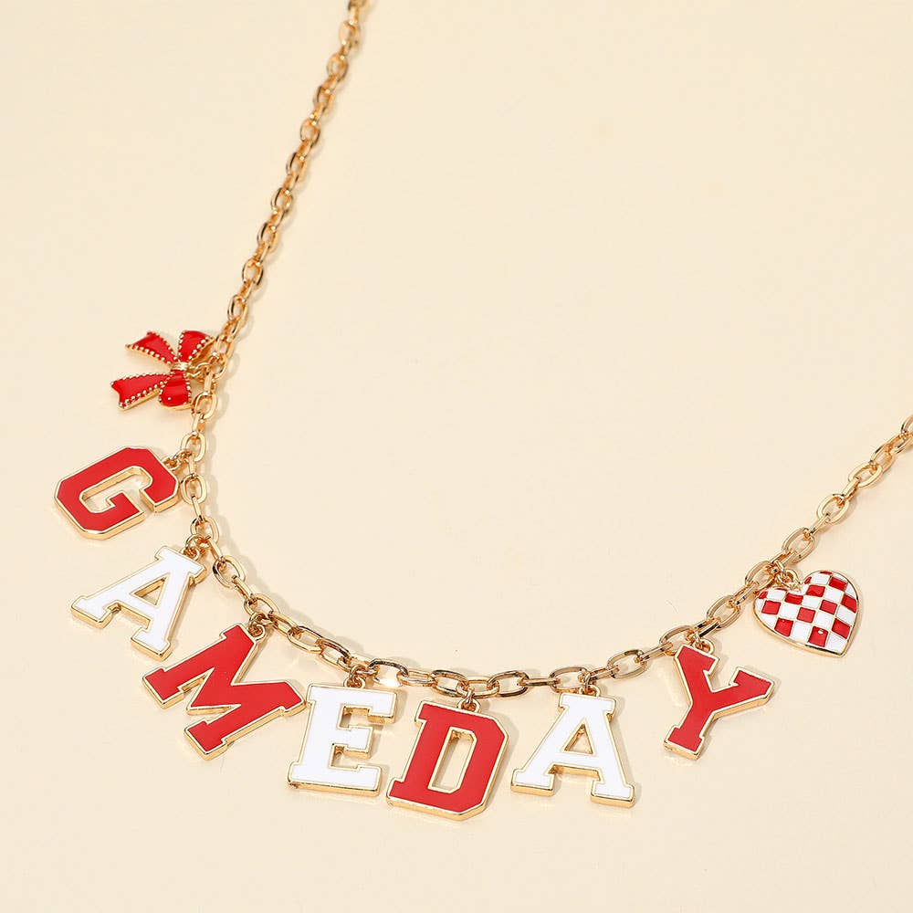 Sensibling Corp. - Wholesale Pendant/Charm Necklace - GAME DAY Letter Charm Station Necklace18
