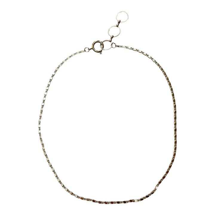 Fabriquez votre propre base de collier - Silver Mini Flashy pour la vente par The Sage Vintage