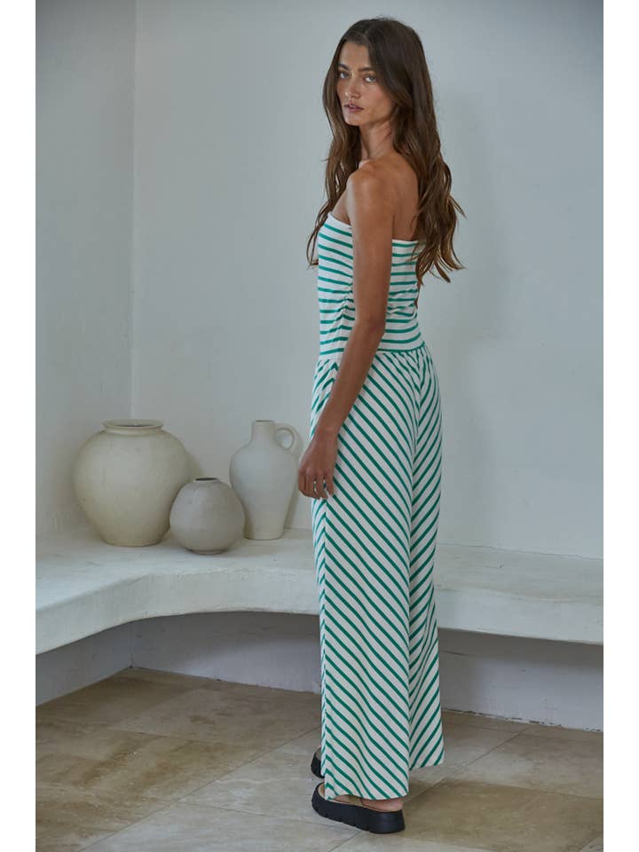 By Together - Wholesale Jumpsuit - Women's - L8401 | Knit Cotton Spandex Striped Tube Strapless Jumpsuit9