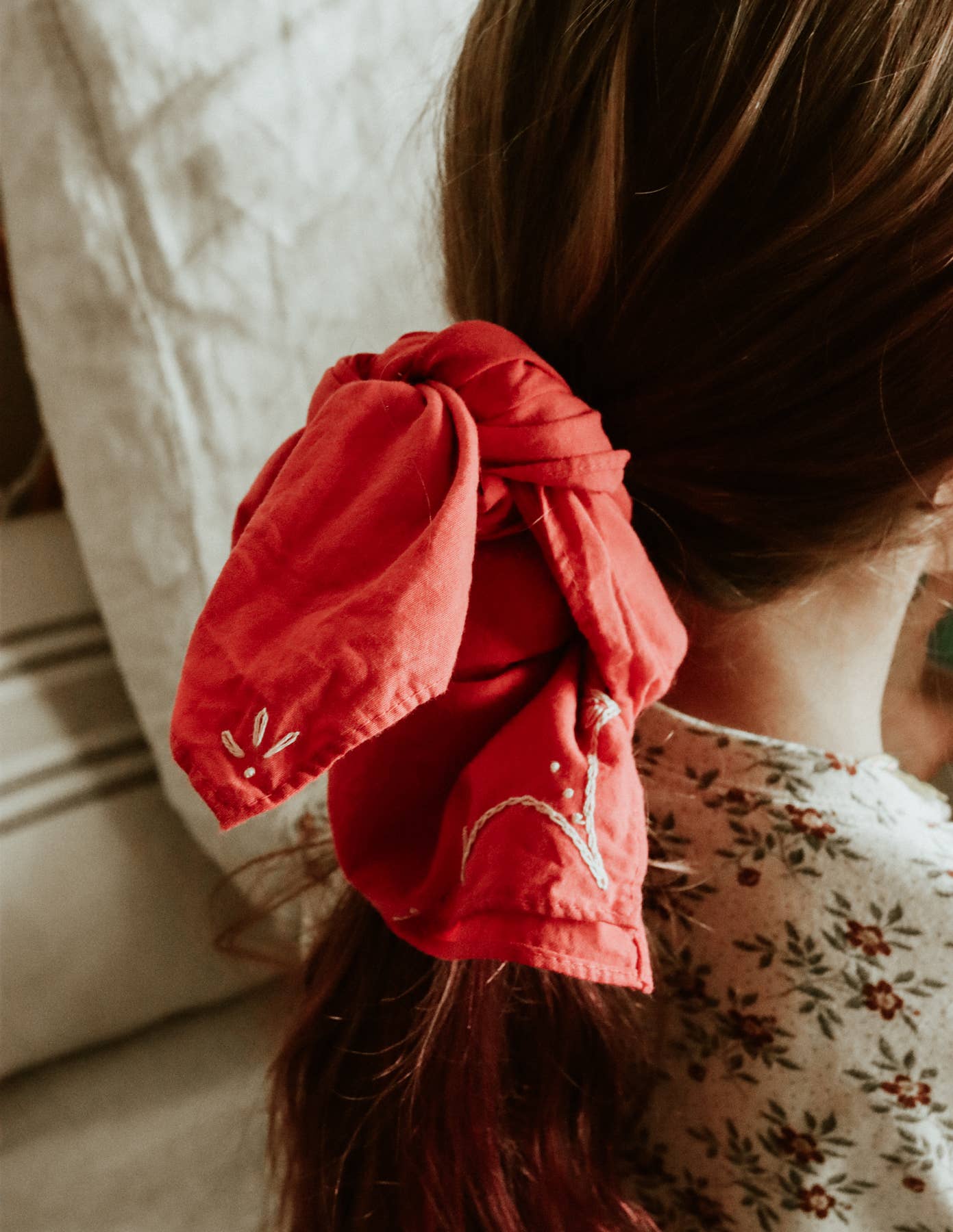 Eloise et moi - Wholesale Bandana - Unisex - Hand embroidered RODEO cotton bandana, hand dyed 4