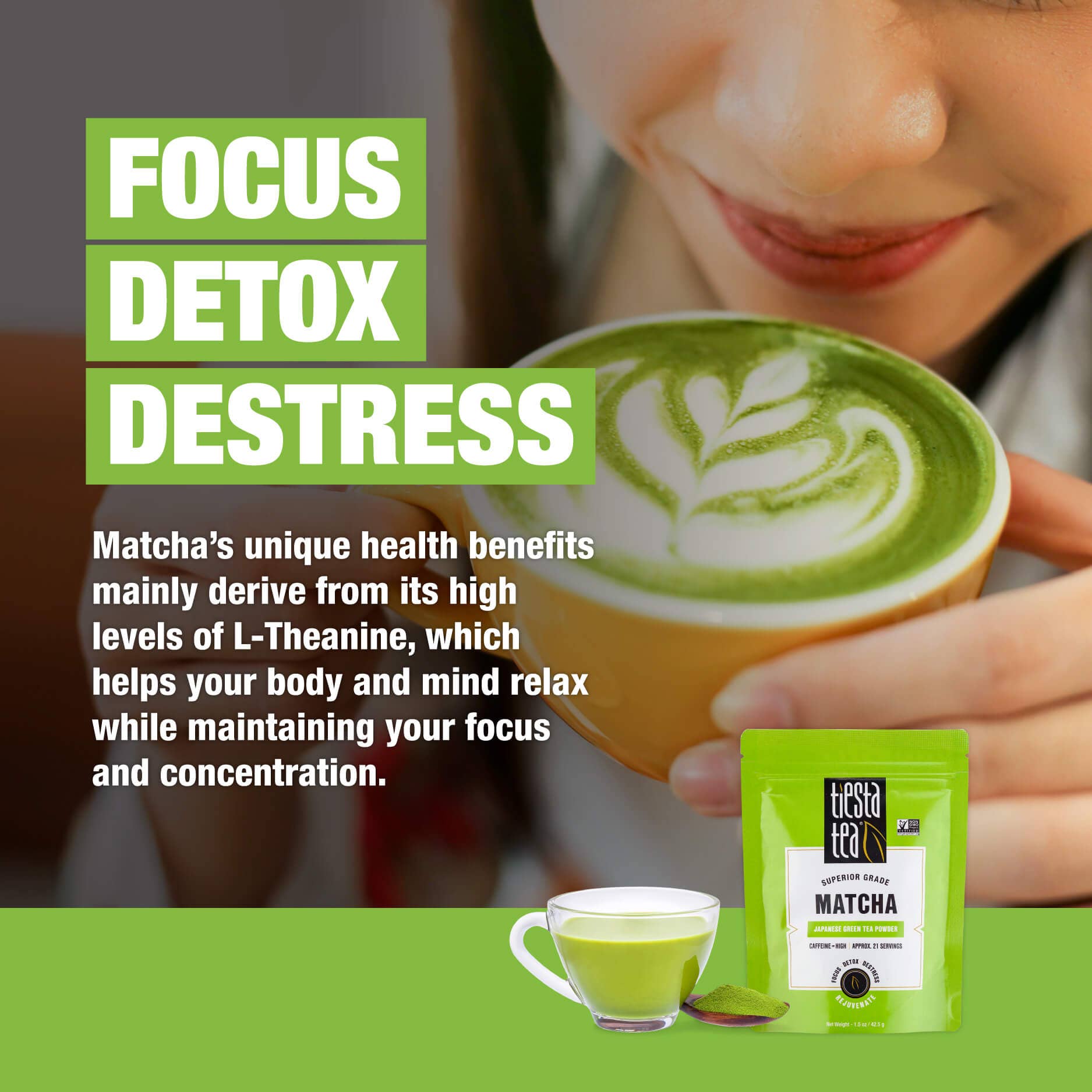 Tiesta Tea Company (loose leaf teas & accessories) - Vente Thés santé/détox - Matcha de qualité supérieure - Poudre de thé vert japonais4