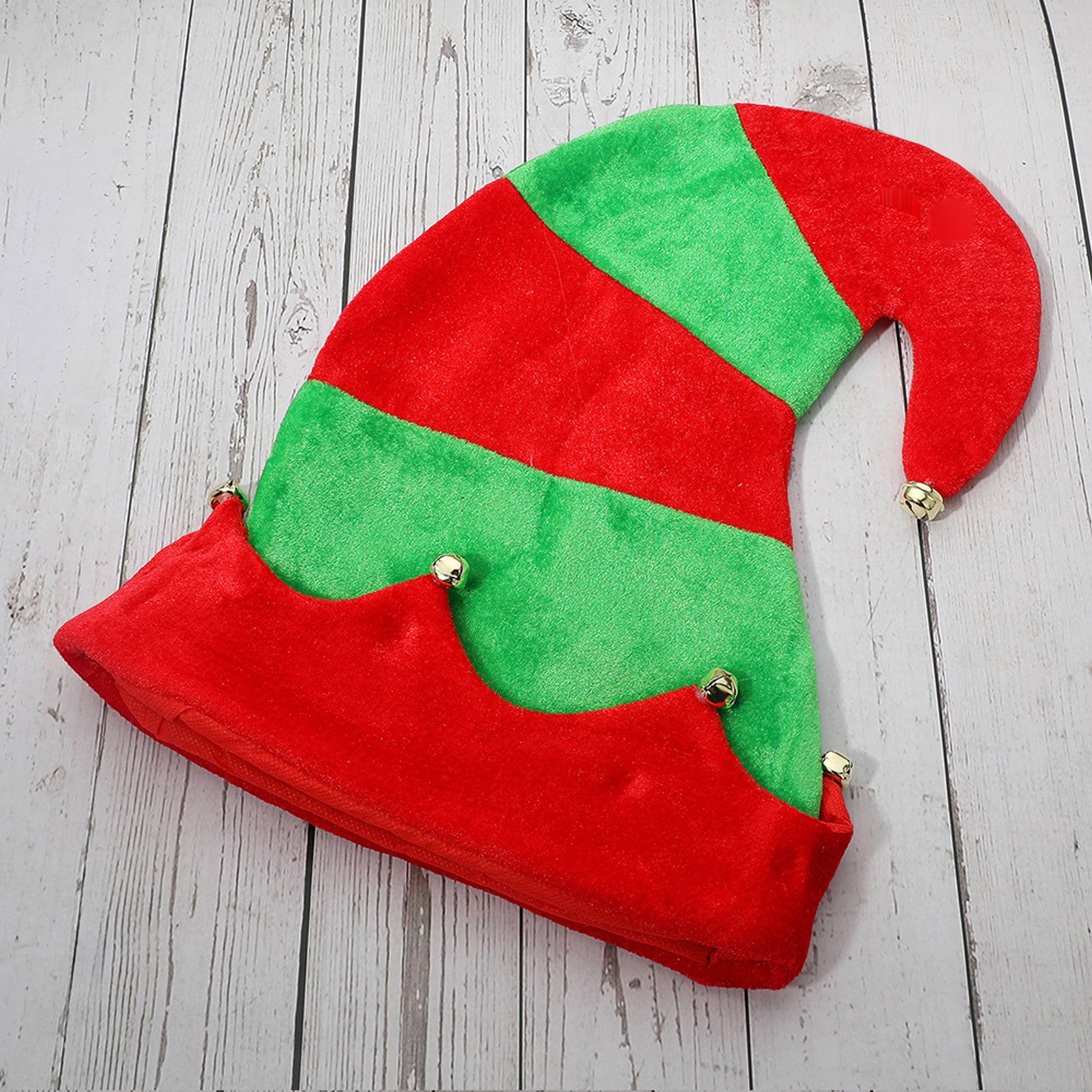 HALLEE - Wholesale Santa Hat - Plush Jingle Bell Christmas Themed Hat1