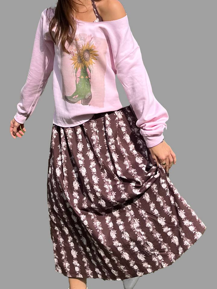 Sweatshirt - Flowers ta Boot for wholesale by DOLLY ESTELLE