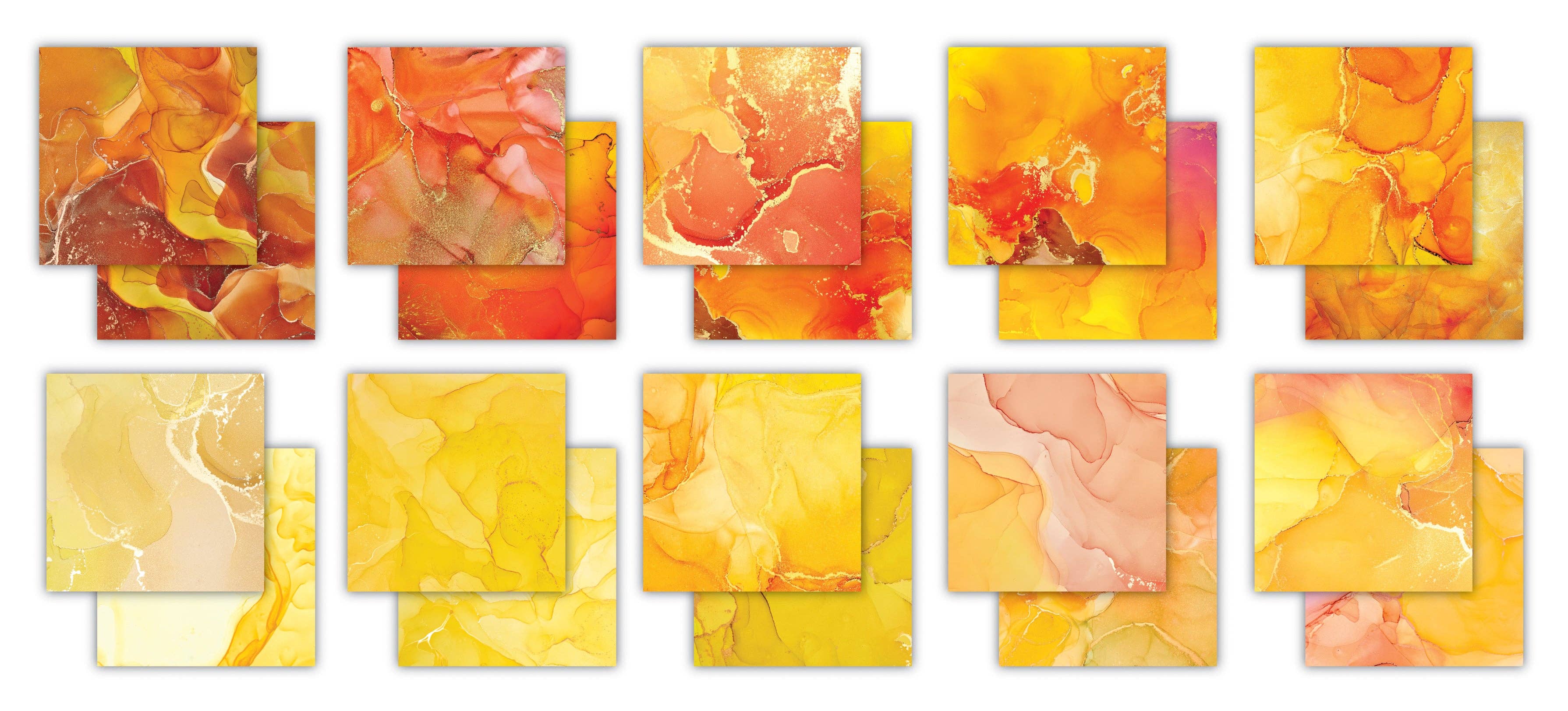 Ecstasy Crafts Distributing – wholesale Craft supplies – Craft Consortium Ink Drops - Sunset 12x12 Premium Paper Pad6