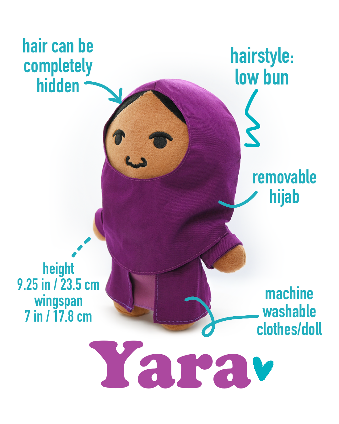 Zuri & Dre - Wholesale Stuffed/Plush Toy - Kids & Baby - Yara Hijabi Plush Doll Toy2