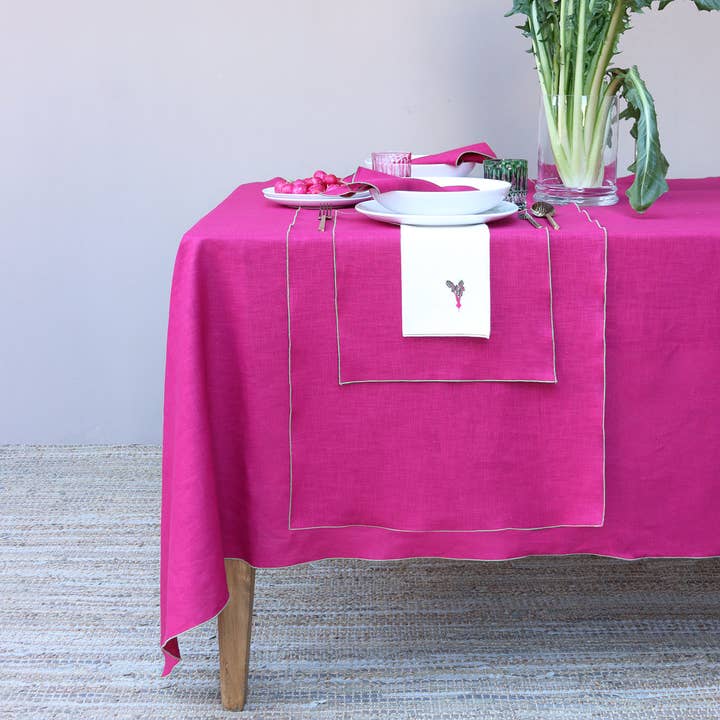 Giardino Segreto - Wholesale Tablecloth - 100% linen tablecloth CORDONCINO2