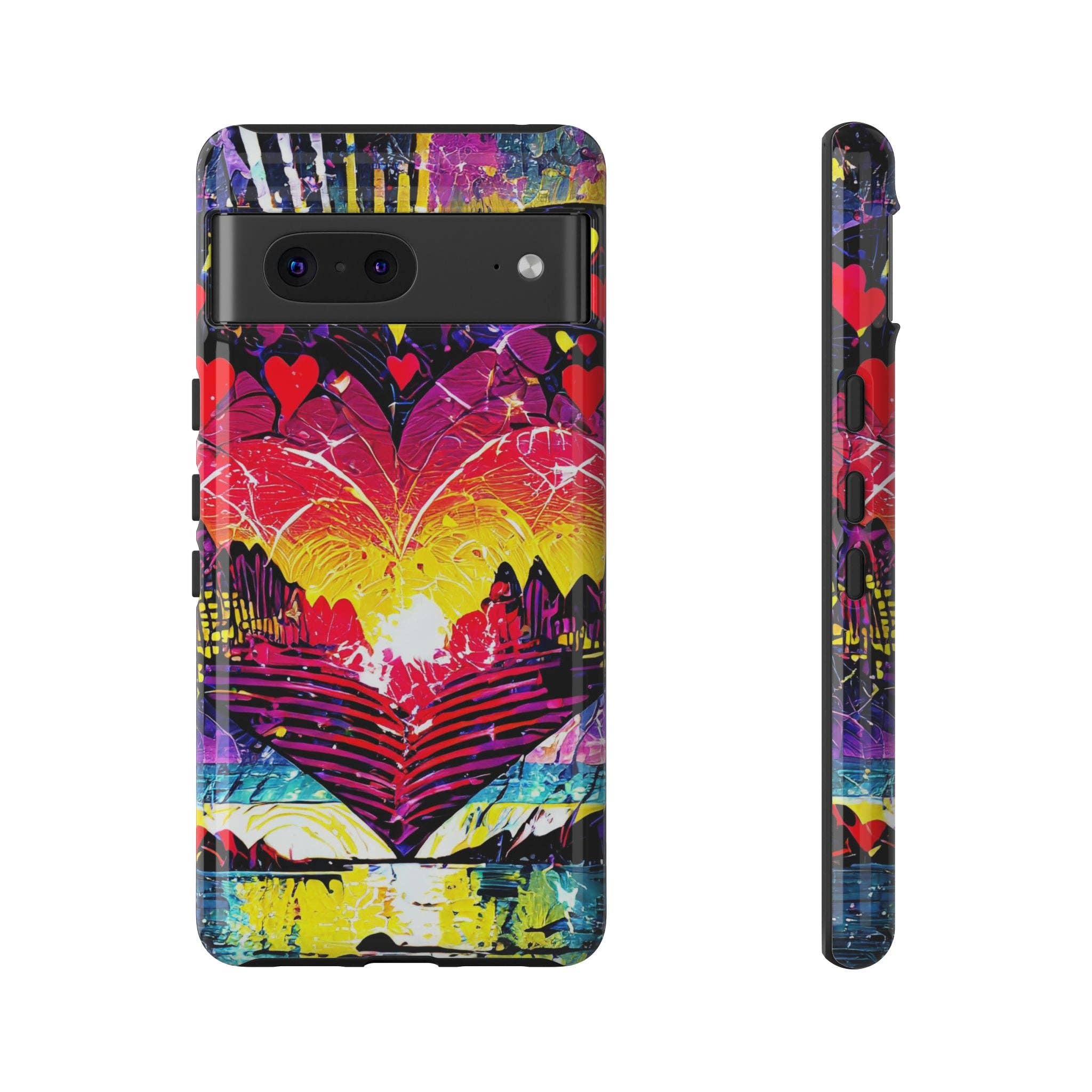 Studio 653 Clothing Co - Wholesale Phone Case - Women's - Vibrant Heart Sunset Tough Phone Case114
