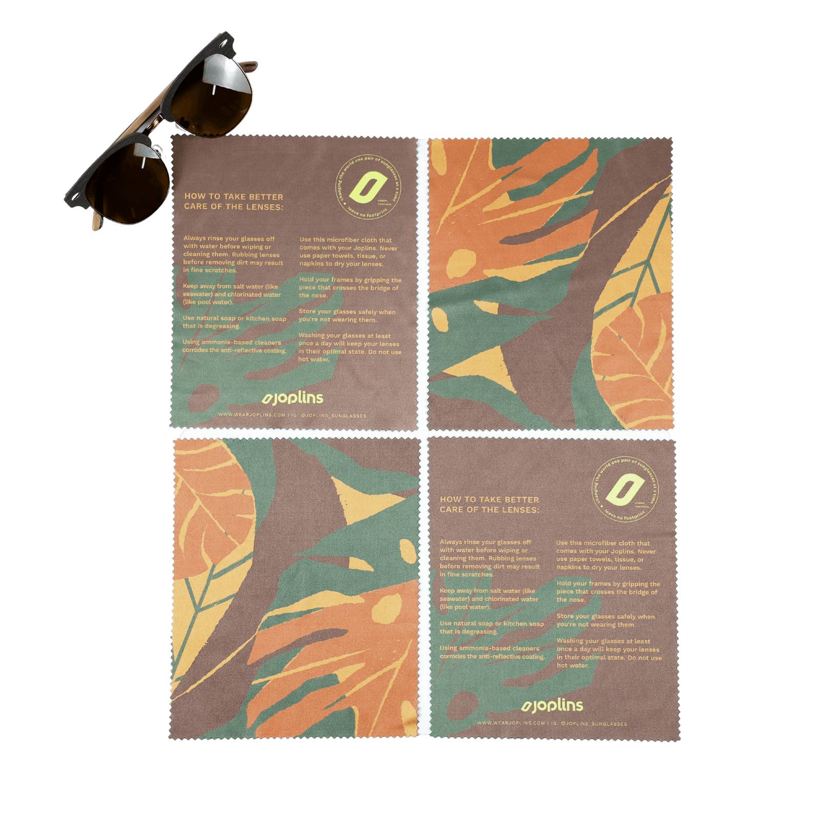 JOPLINSĀ® - Wholesale Sunglasses/Eyeglasses Strap - Unisex - Microfiber Sunglasses Cloth