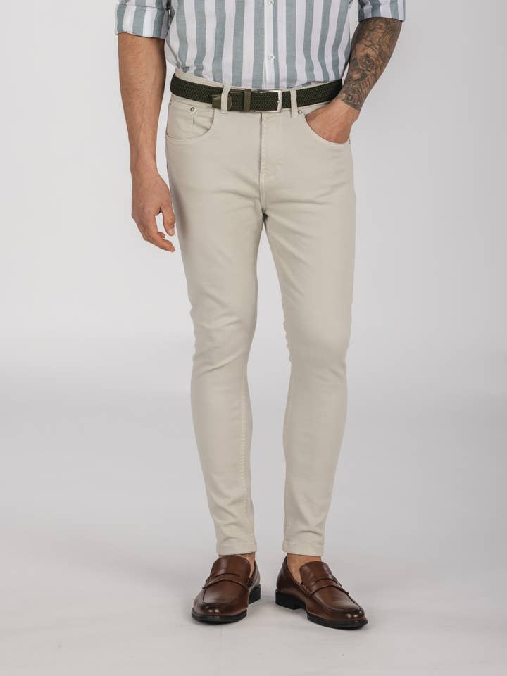 PANTALONI SKINNY GRIGI 5 TASCHE per la vendita all'ingrosso da parte di CELOPMAN