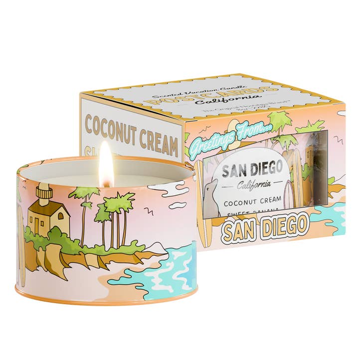 Postcards - Wholesale Jar/Filled Candle - San Diego, California | Scented Destination Candle1