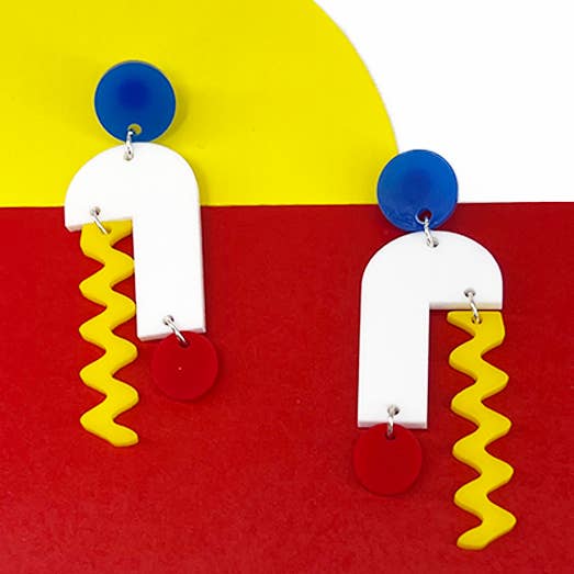 Audacious Studio - Wholesale Dangle Earrings - Arch Mobile Earrings in Primary Colors
0