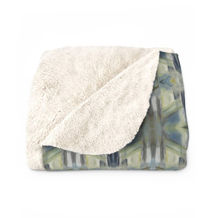 PALMER K Designs - Wholesale Throw Blanket - Sherpa Throw / Blanket: Geometric (BMW/P7)5