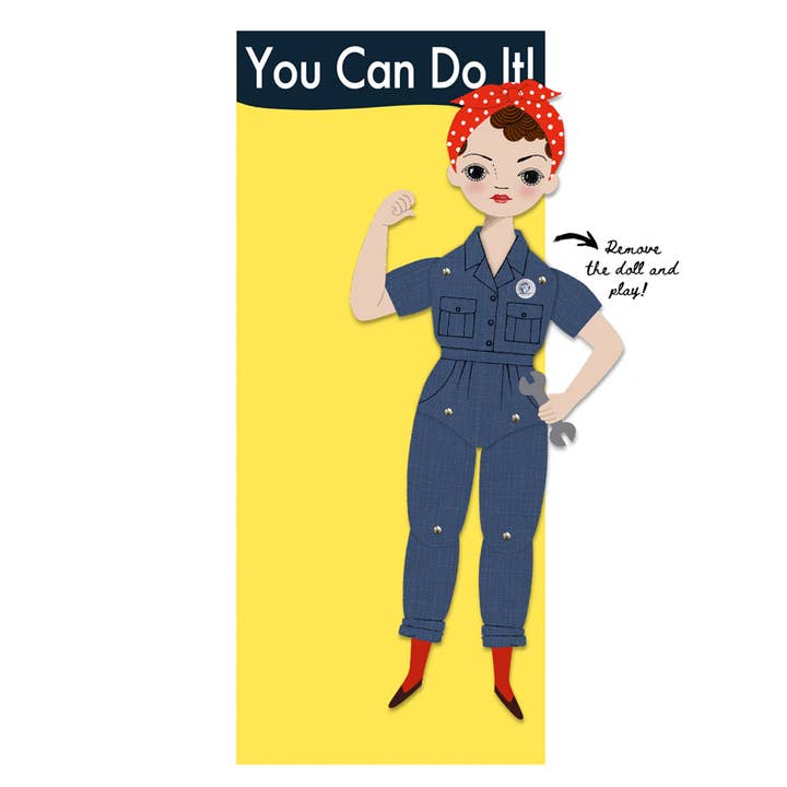 Of Unusual Kind - Wholesale DIY Craft Kit - ROSIE THE RIVETER PAPER DOLL