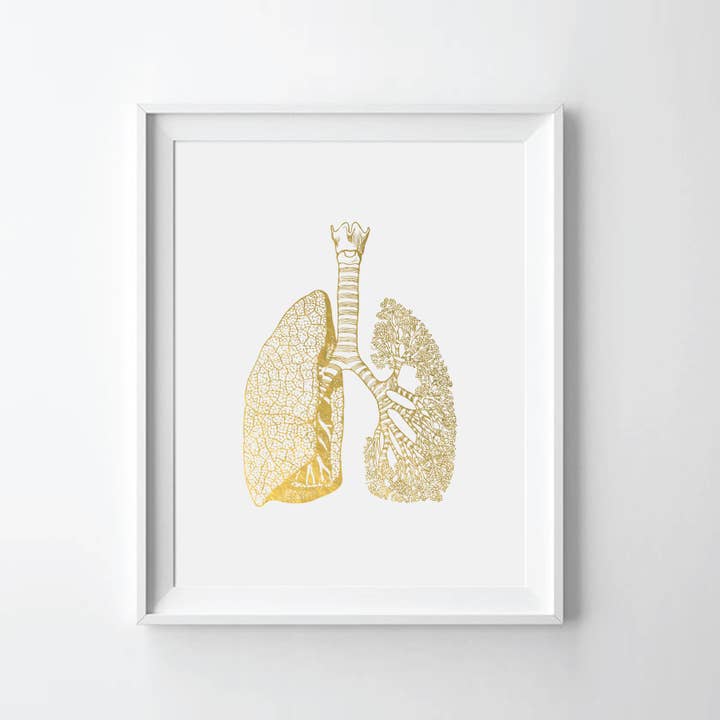 Impressão artística da folha de ouro do pulmão humano III por atacado de Uyeno Miyoshi