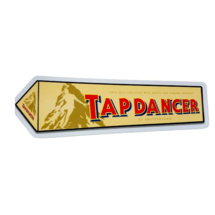Tap Dancer Parody Valentine Sticker, 4" x 1.6" for wholesale by Denali & Co.