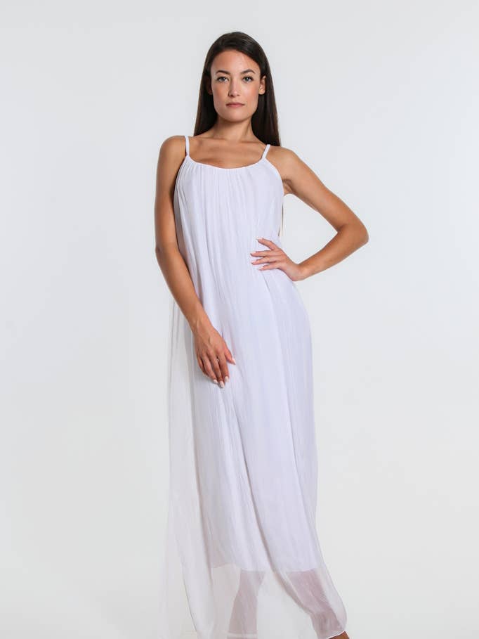 Vestido Marla Seda Maxi (DT222) por atacado de TINA Stephens Italy/Tees By Tina