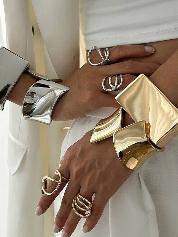 Sheer Trend - Vente Bracelet manchette - Bracelet géométrique Accessoires Bagues Accessoires1