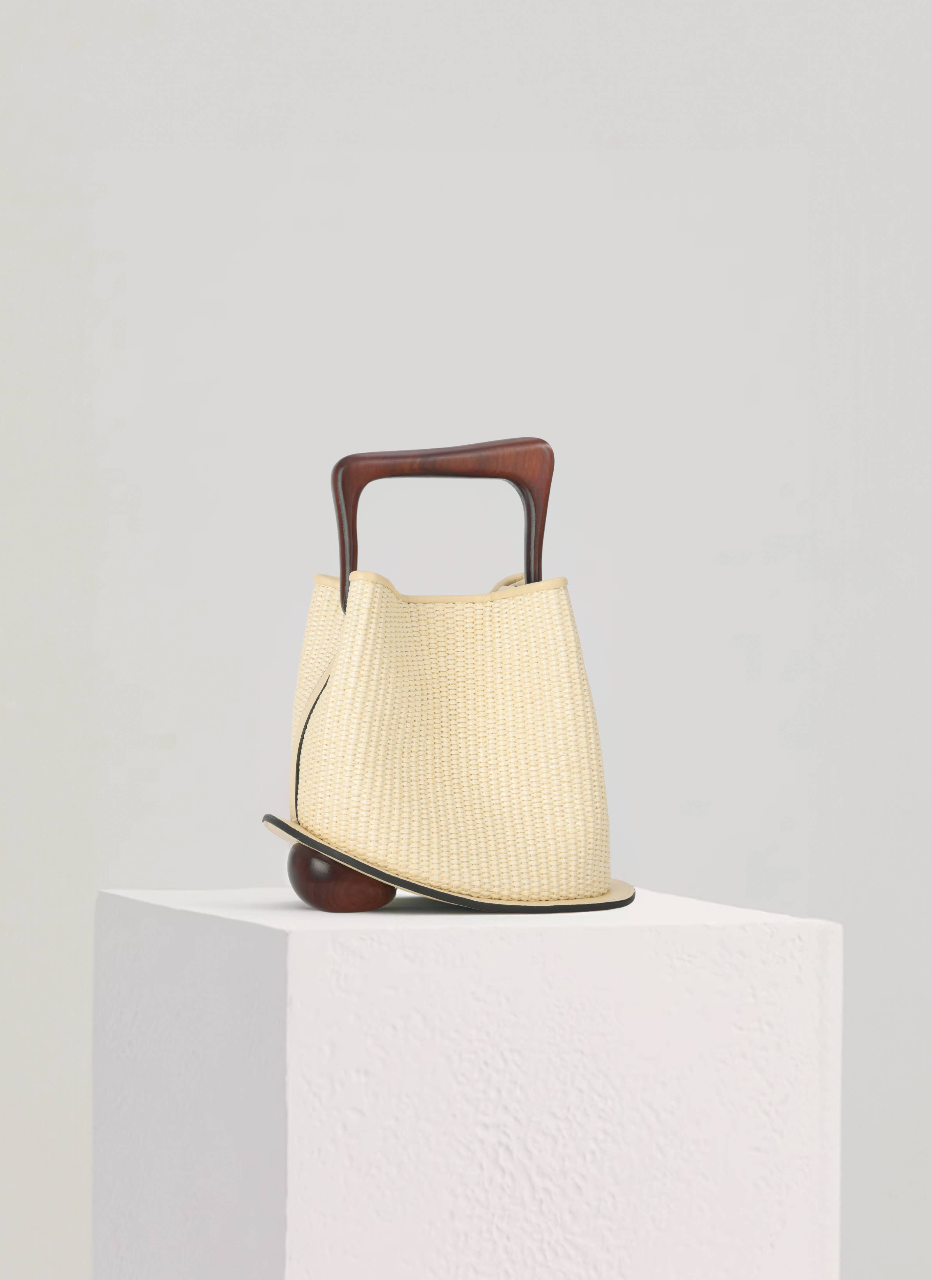 Luce Borsa Ozzy in rafia - chiara in vendita all'ingrosso su Faire