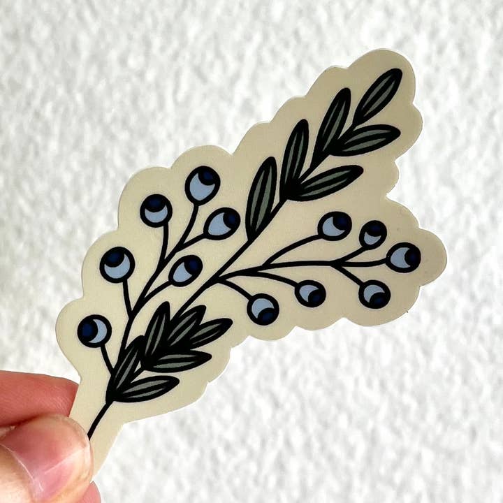 Blåbær Sticker for engroshandel hos The Field of Joy Co.