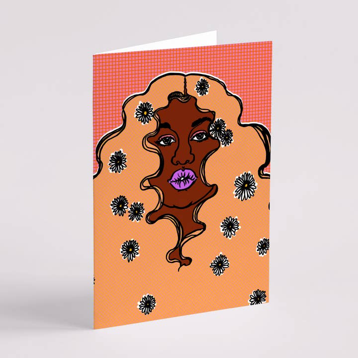 Angelique Greeting Card for wholesale by DorcasCreates