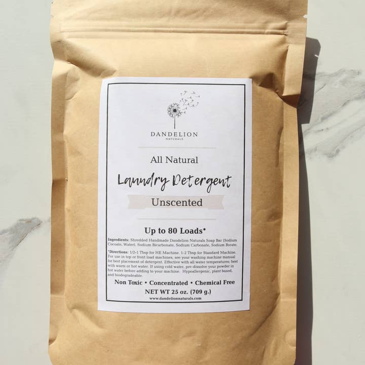 Dandelion Naturals - Wholesale Laundry Detergent Powder/Pods - Unscented Laundry Soap | Laundry Detergent Powder