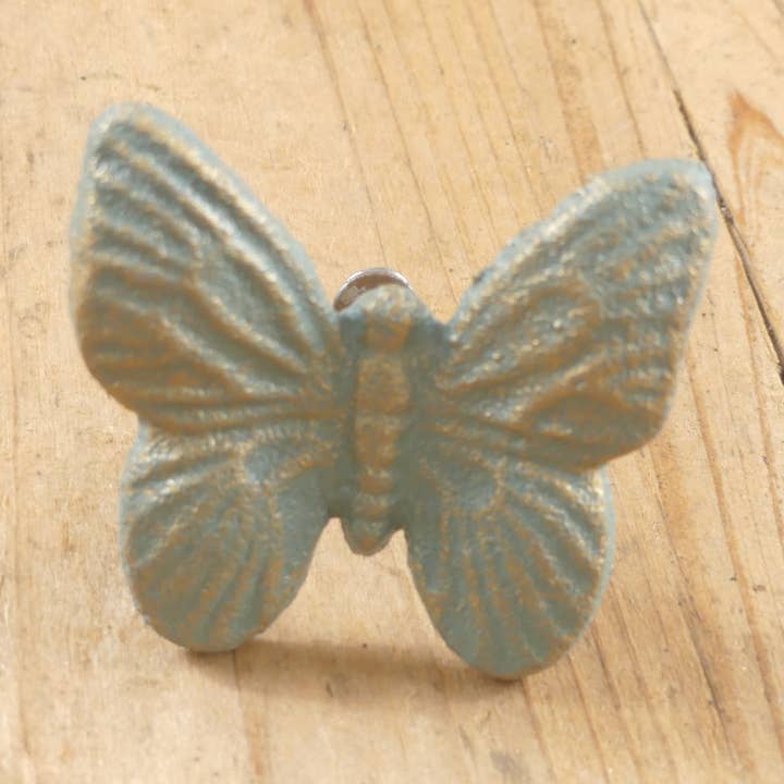 Distressed Cast Iron Butterfly Knob for wholesale by Midwest Craft House